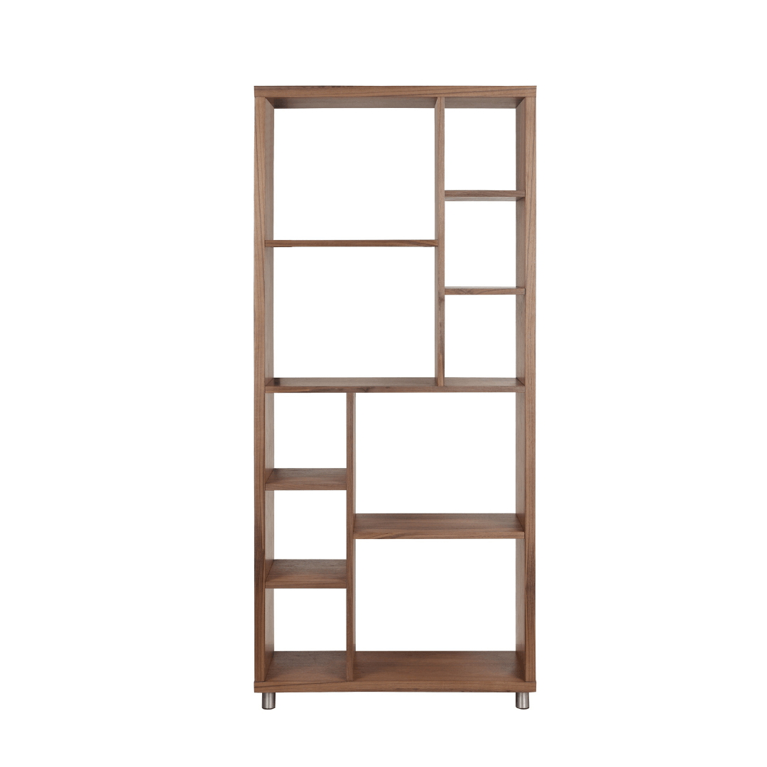 Dublin Walnut Veneer Bookcase and Display Shelf