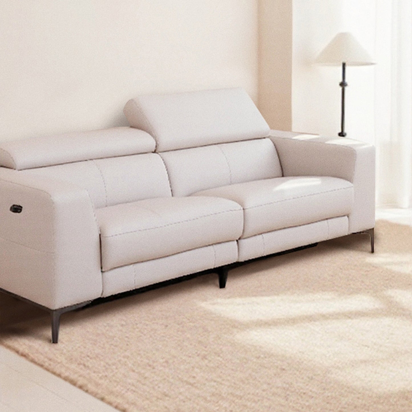 Mondrian 2.5-Seater Recliner Sofa in Leather or Fabric - Custom Order