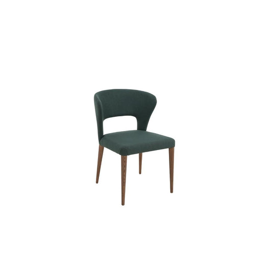 Montreal Dining Chair in Green Fabric