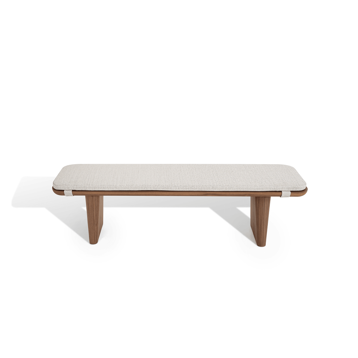 Nico Bench (150cm) in Fabric and Walnut Veneer