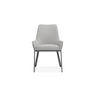 Pearl Dining Chair in Quilted Light Grey Fabric