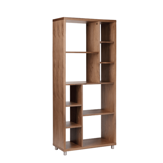 Dublin Walnut Veneer Bookcase and Display Shelf
