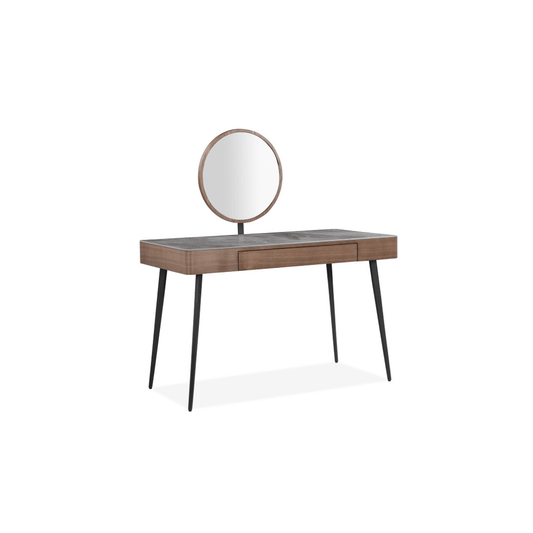 Dublin Grey Ceramic Dresser in Walnut Veneer