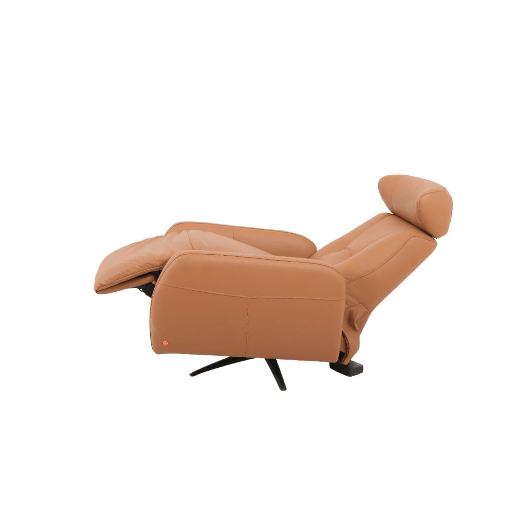 Solaris Swivel Recliner Armchair in Leather or Fabric - Custom Order