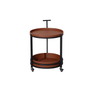 Saddle Wine Cart in Brown Saddle Leather