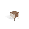 Verona Side Table (55cm) in Walnut & Copper Finish